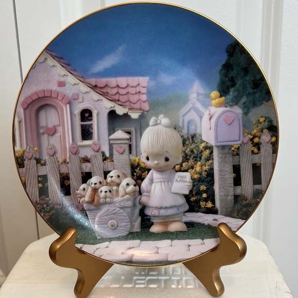 Precious moments God Loveth A Cheerful Giver decorative plate - Picture 2 of 5